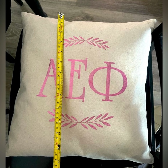 AEPhi Alpha Epsilon Phi Letters Foil Pillow 
Sorority college dorm room decor - Picture 2 of 5
